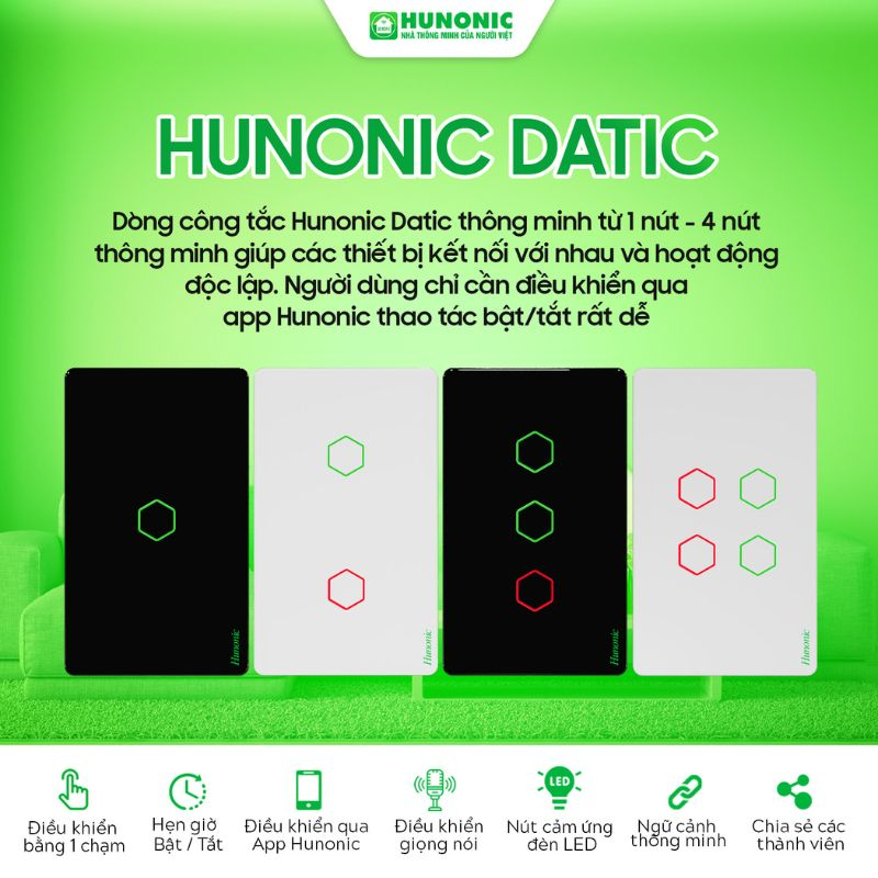 tính năng công tắc hunonic datic 