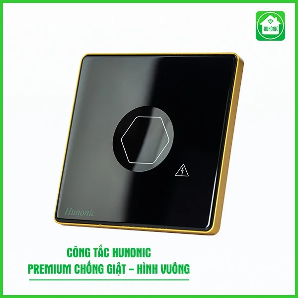 Công Tắc Chống Giật Bình Nóng Lạnh Thông Minh Premium Hình Vuông