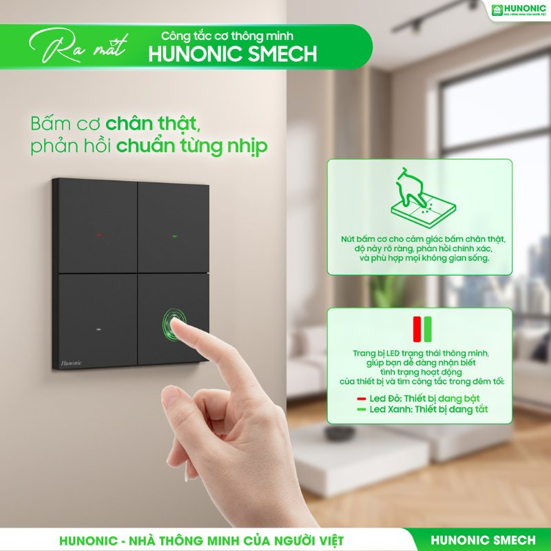 Công Tắc Cơ Thông Minh Hunonic Smech 25 công tắc hunonic smech