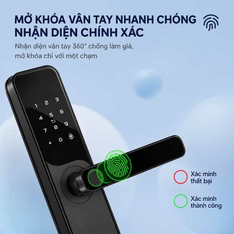 Khoá thông minh cửa gỗ TDL 21 12 16