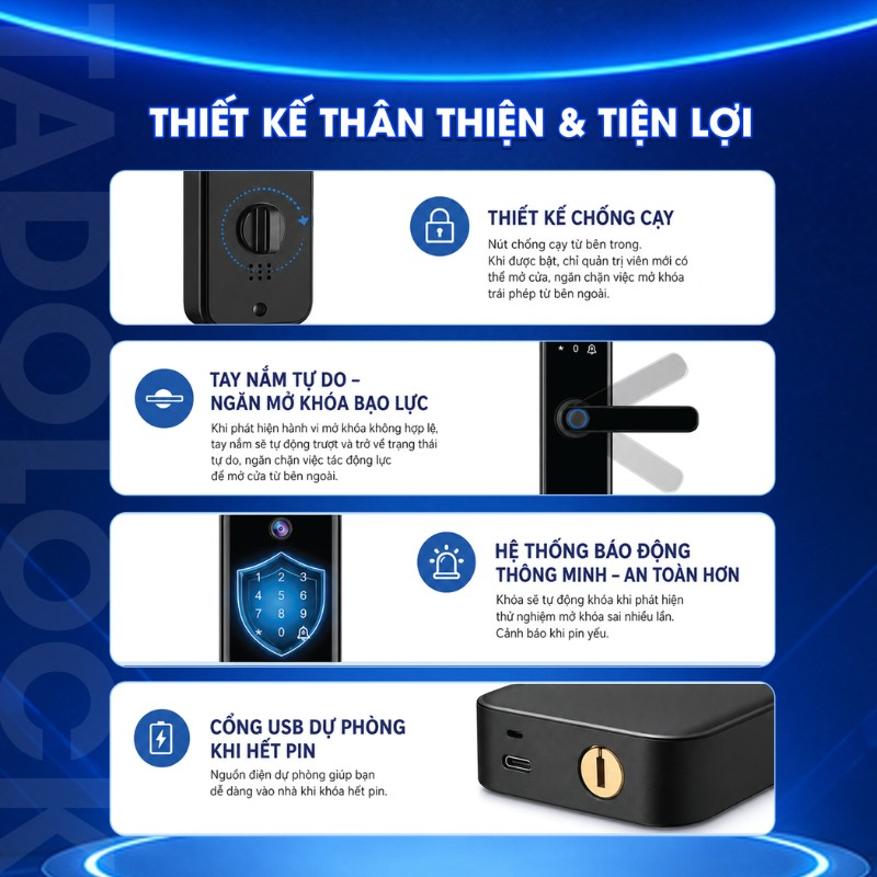 Khoá thông minh cửa gỗ TDL 21 17 thiet ke khoa thong minh