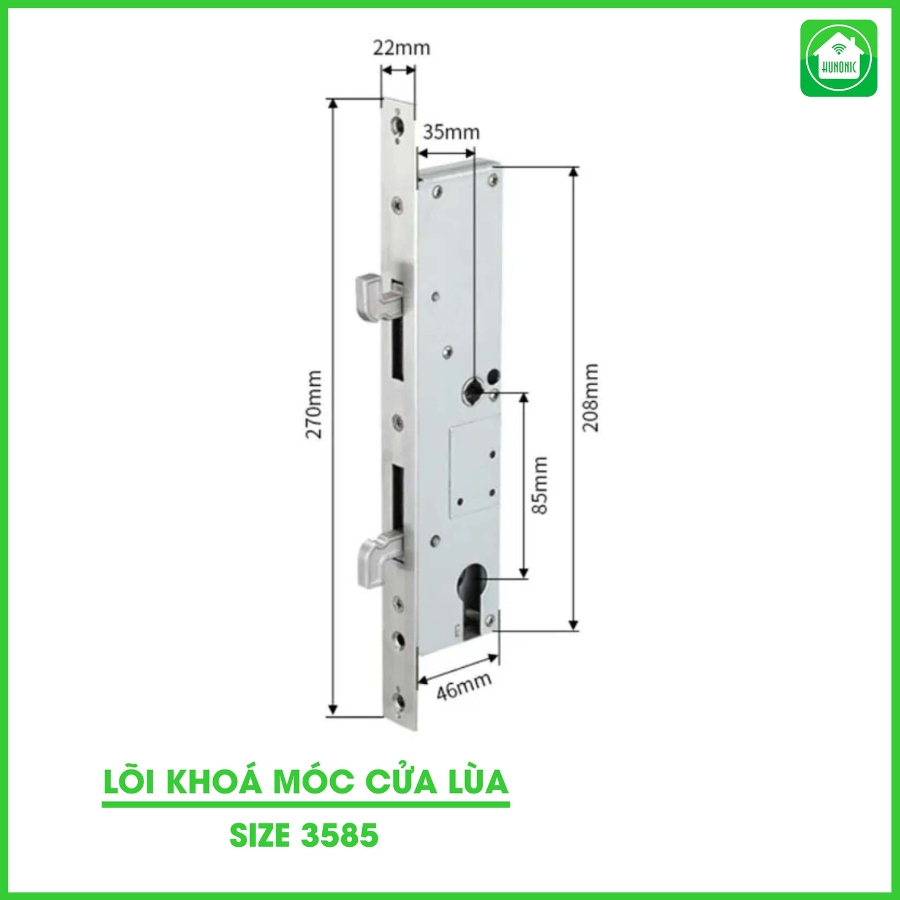 Lõi khóa móc cửa lùa