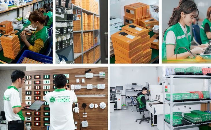 Nút Bấm Cửa Cuốn Điều Khiển Từ Xa Hunonic NEO R4 2 grid cua cuon