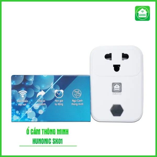 Ổ Cắm Điện Thông Minh Hunonic SK01 - Điều khiển bằng điện thoại
